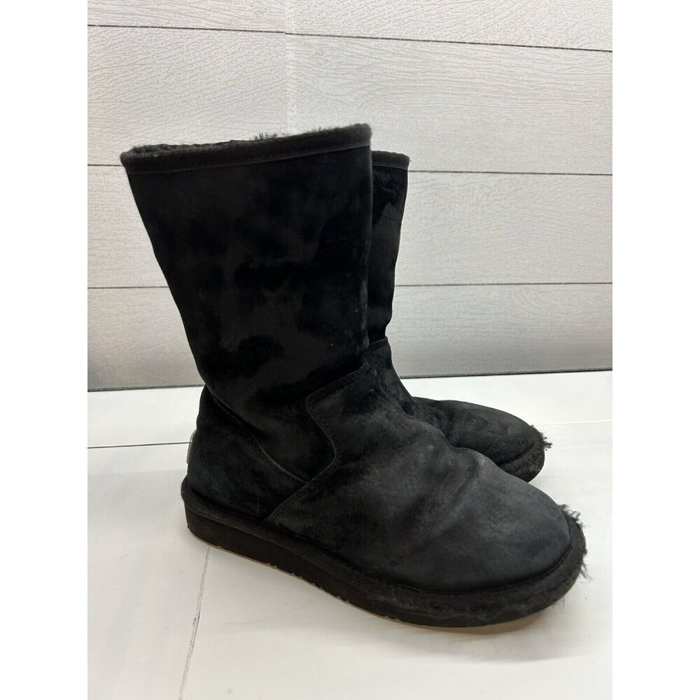 UGG Australia PIERCE 1006031 US 5M EUR 36 Black Suede‎ Sheepskin Winter Boots